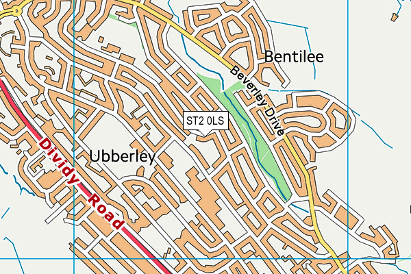 ST2 0LS map - OS VectorMap District (Ordnance Survey)