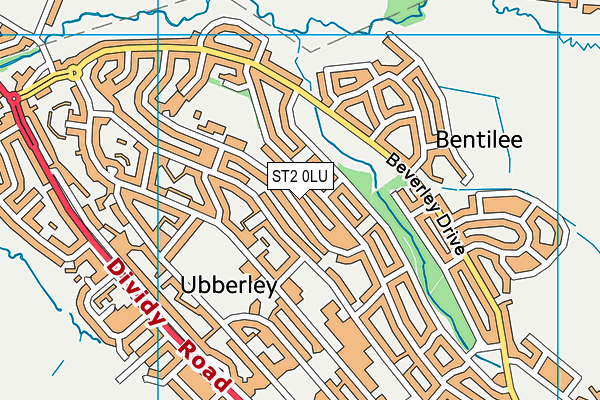 ST2 0LU map - OS VectorMap District (Ordnance Survey)