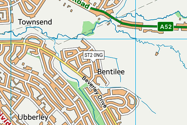 ST2 0NG map - OS VectorMap District (Ordnance Survey)