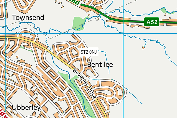 Norwich Road (Closed) map (ST2 0NJ) - OS VectorMap District (Ordnance Survey)