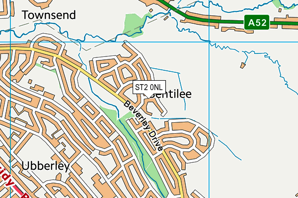 ST2 0NL map - OS VectorMap District (Ordnance Survey)