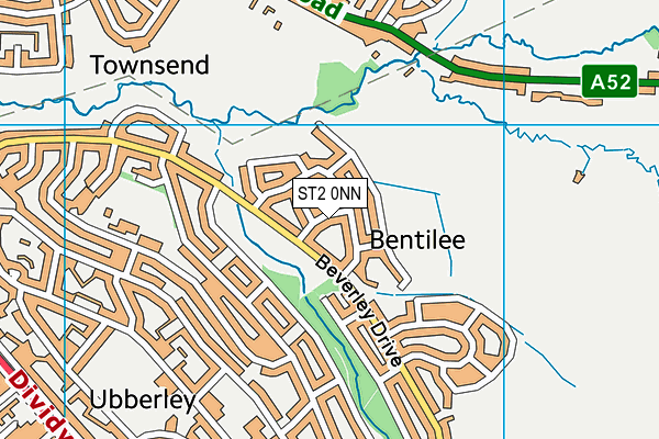 ST2 0NN map - OS VectorMap District (Ordnance Survey)