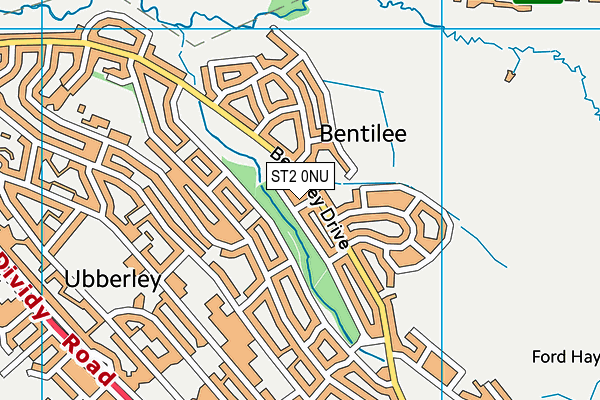ST2 0NU map - OS VectorMap District (Ordnance Survey)
