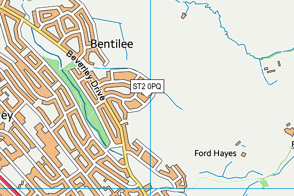 ST2 0PQ map - OS VectorMap District (Ordnance Survey)