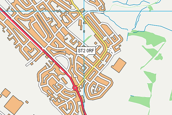 ST2 0RF map - OS VectorMap District (Ordnance Survey)