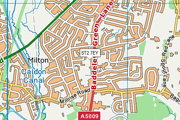 ST2 7EY map - OS VectorMap District (Ordnance Survey)