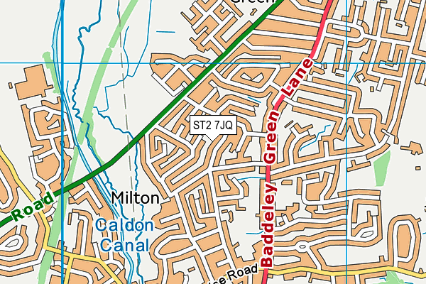 ST2 7JQ map - OS VectorMap District (Ordnance Survey)