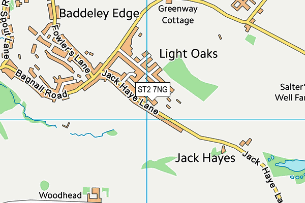 ST2 7NG map - OS VectorMap District (Ordnance Survey)