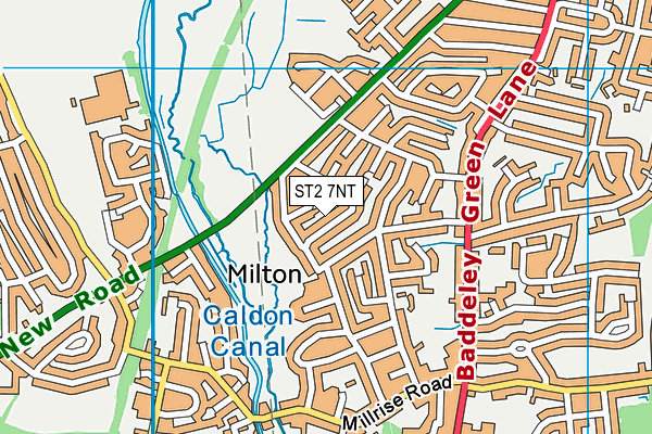 ST2 7NT map - OS VectorMap District (Ordnance Survey)