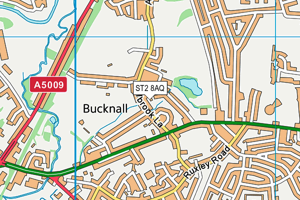 ST2 8AQ map - OS VectorMap District (Ordnance Survey)