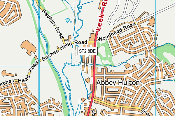 ST2 8DE map - OS VectorMap District (Ordnance Survey)