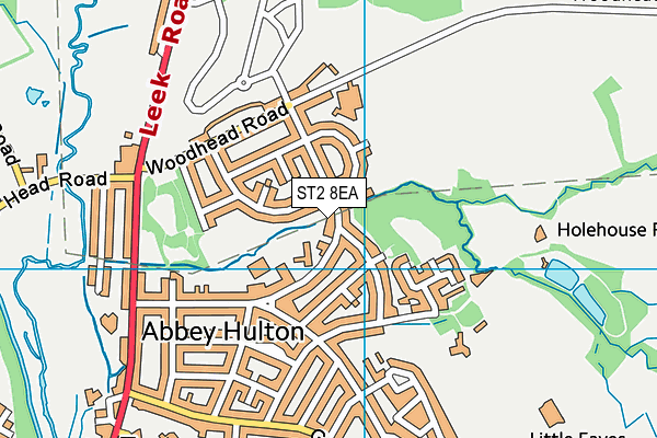 ST2 8EA map - OS VectorMap District (Ordnance Survey)