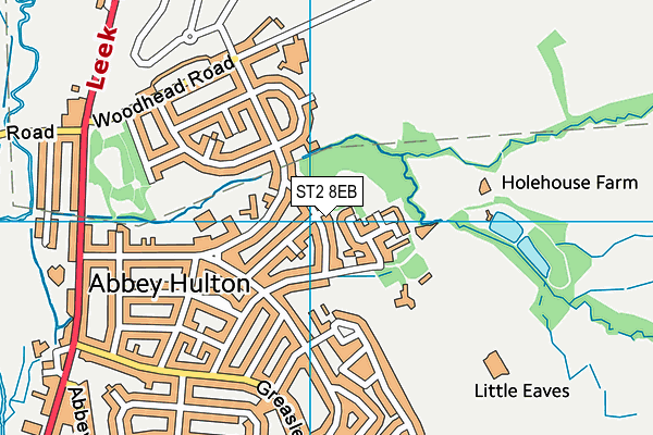 ST2 8EB map - OS VectorMap District (Ordnance Survey)