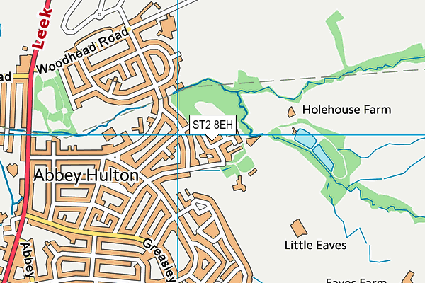 ST2 8EH map - OS VectorMap District (Ordnance Survey)
