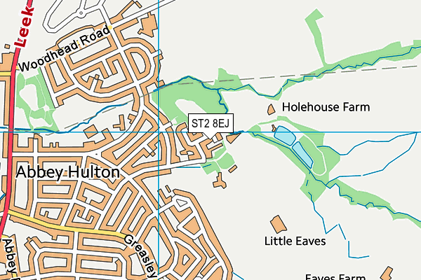 ST2 8EJ map - OS VectorMap District (Ordnance Survey)