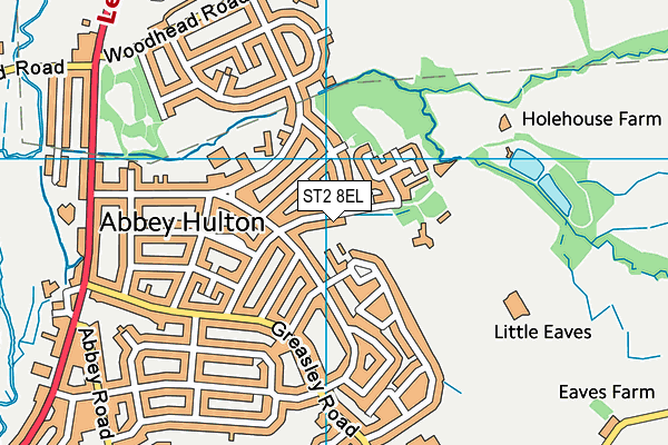 ST2 8EL map - OS VectorMap District (Ordnance Survey)