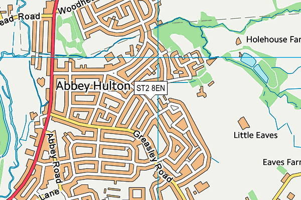 ST2 8EN map - OS VectorMap District (Ordnance Survey)