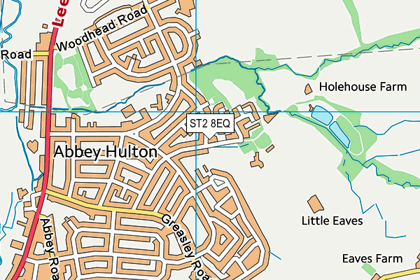 ST2 8EQ map - OS VectorMap District (Ordnance Survey)