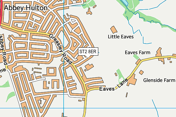 ST2 8ER map - OS VectorMap District (Ordnance Survey)