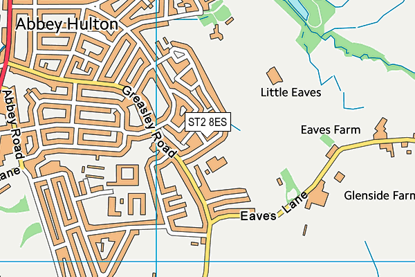 ST2 8ES map - OS VectorMap District (Ordnance Survey)