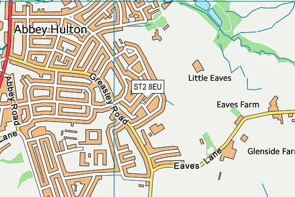 ST2 8EU map - OS VectorMap District (Ordnance Survey)