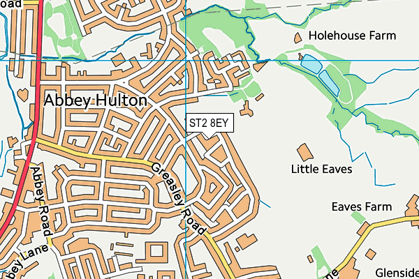 ST2 8EY map - OS VectorMap District (Ordnance Survey)