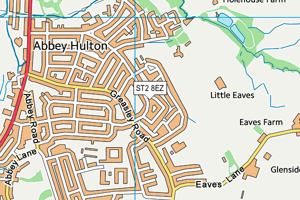 ST2 8EZ map - OS VectorMap District (Ordnance Survey)