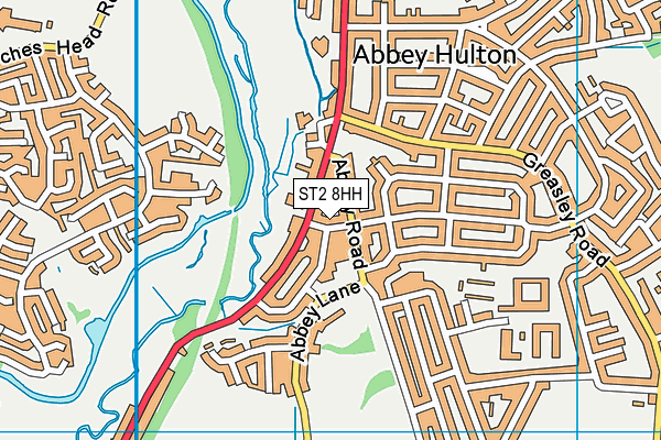 ST2 8HH map - OS VectorMap District (Ordnance Survey)
