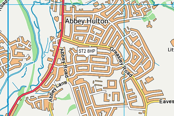 ST2 8HP map - OS VectorMap District (Ordnance Survey)