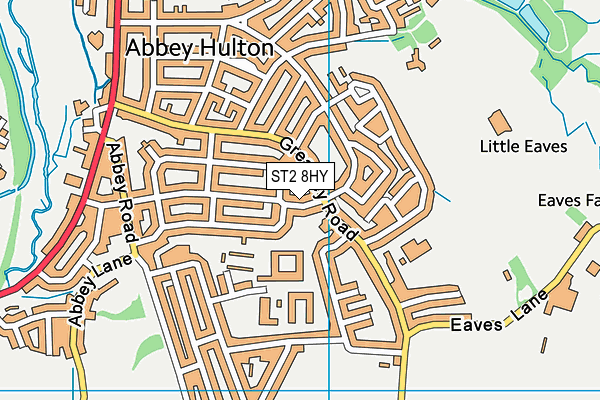 ST2 8HY map - OS VectorMap District (Ordnance Survey)