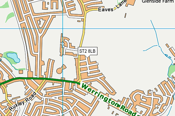 ST2 8LB map - OS VectorMap District (Ordnance Survey)