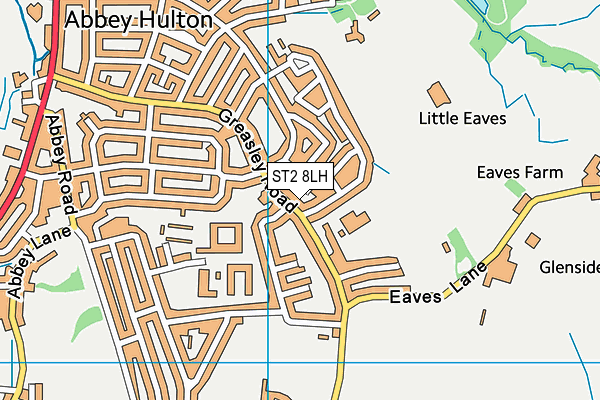 ST2 8LH map - OS VectorMap District (Ordnance Survey)