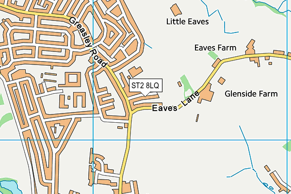 ST2 8LQ map - OS VectorMap District (Ordnance Survey)