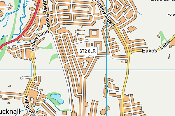 ST2 8LR map - OS VectorMap District (Ordnance Survey)