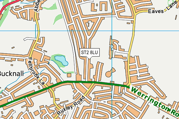 ST2 8LU map - OS VectorMap District (Ordnance Survey)