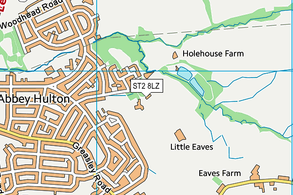 ST2 8LZ map - OS VectorMap District (Ordnance Survey)