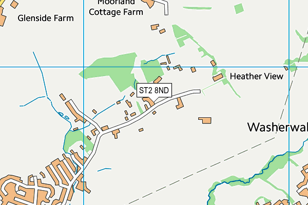 ST2 8ND map - OS VectorMap District (Ordnance Survey)