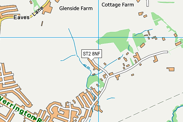 ST2 8NF map - OS VectorMap District (Ordnance Survey)