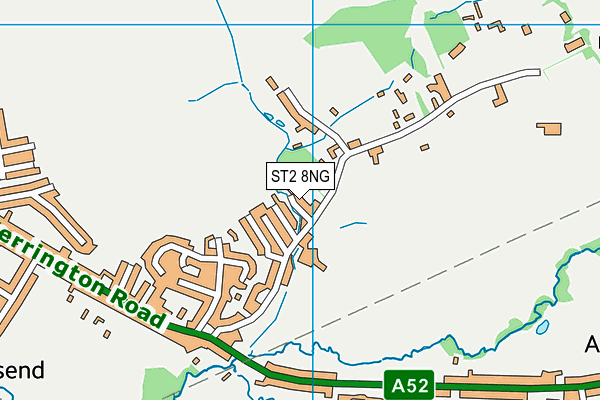 ST2 8NG map - OS VectorMap District (Ordnance Survey)