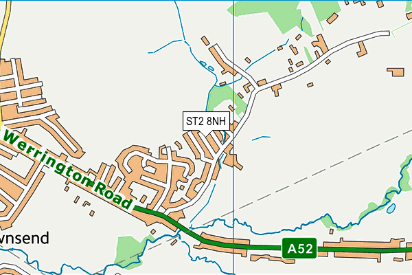 ST2 8NH map - OS VectorMap District (Ordnance Survey)