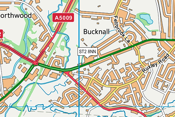 ST2 8NN map - OS VectorMap District (Ordnance Survey)