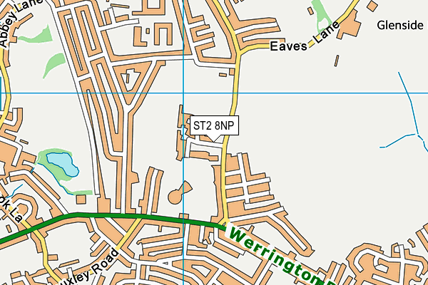 ST2 8NP map - OS VectorMap District (Ordnance Survey)
