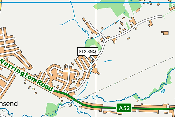 ST2 8NQ map - OS VectorMap District (Ordnance Survey)