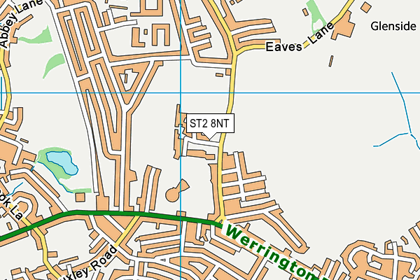 ST2 8NT map - OS VectorMap District (Ordnance Survey)