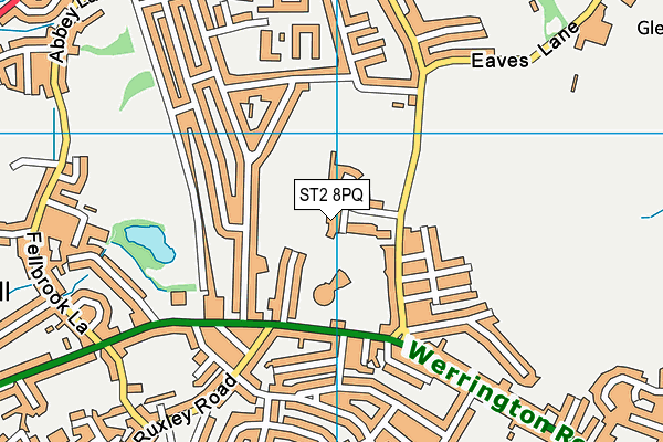 Aurora Hanley School map (ST2 8PQ) - OS VectorMap District (Ordnance Survey)