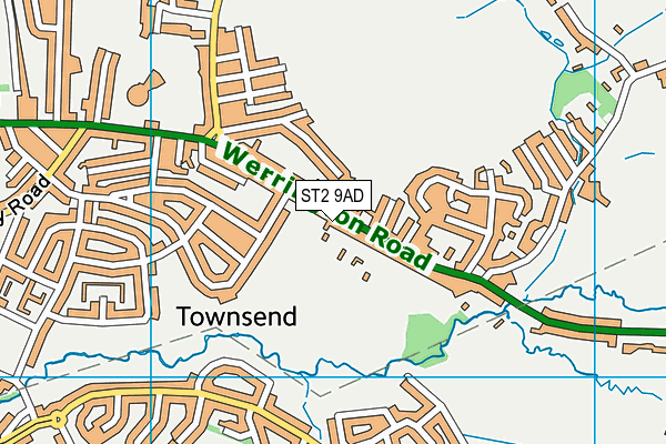 ST2 9AD map - OS VectorMap District (Ordnance Survey)