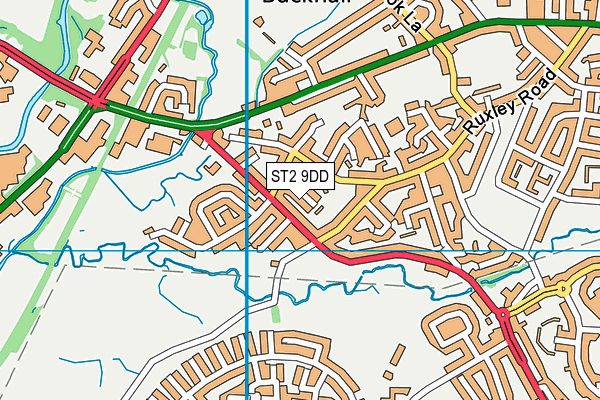 ST2 9DD map - OS VectorMap District (Ordnance Survey)