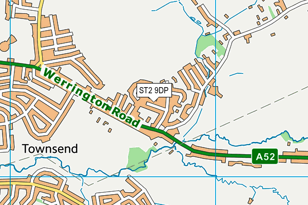 ST2 9DP map - OS VectorMap District (Ordnance Survey)