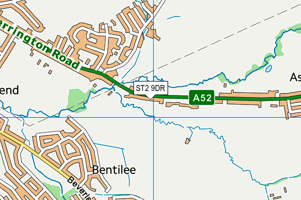 ST2 9DR map - OS VectorMap District (Ordnance Survey)