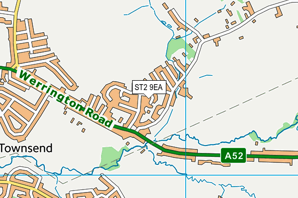 ST2 9EA map - OS VectorMap District (Ordnance Survey)